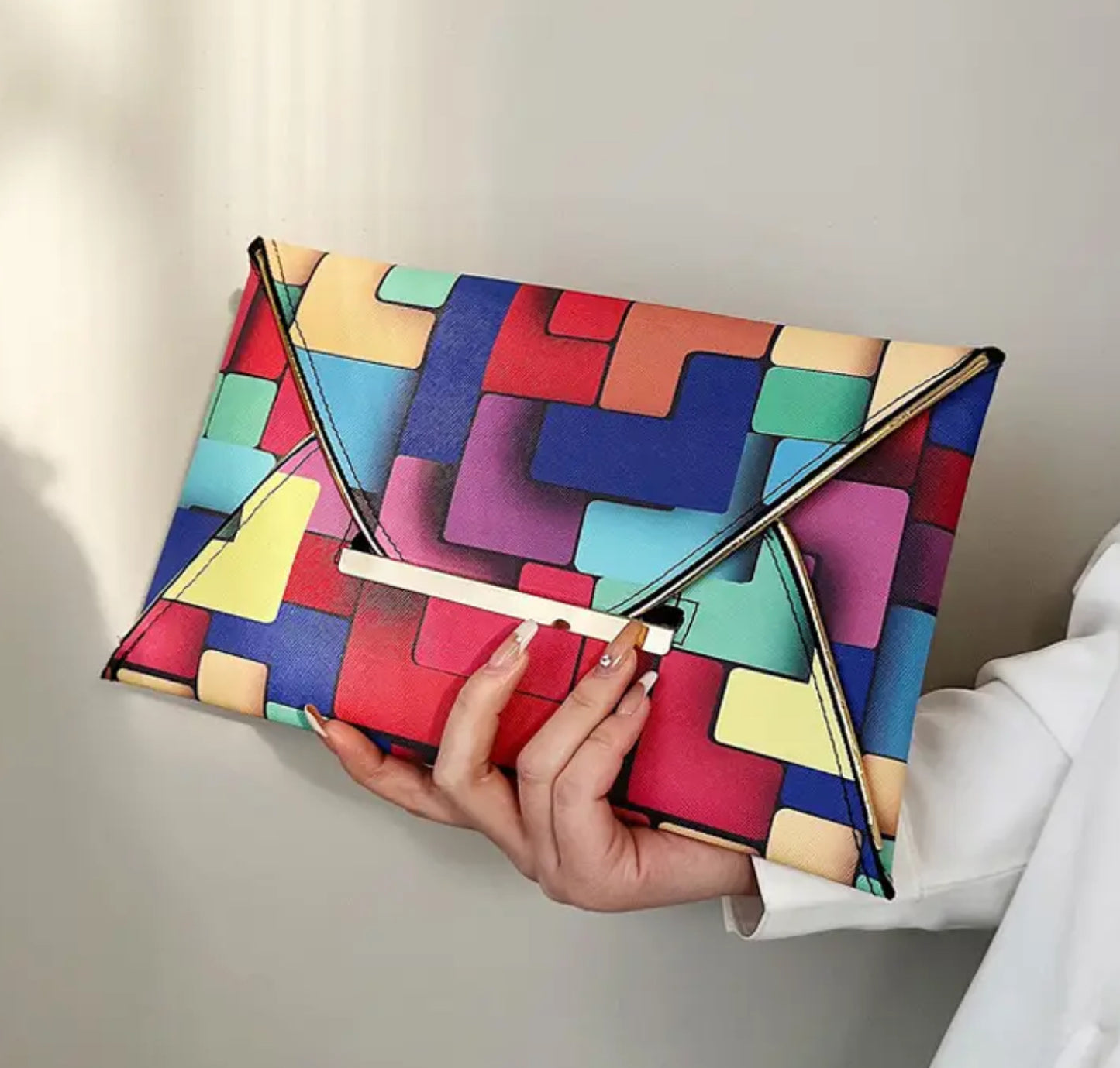 Rainbow Colourful Clutch Bag