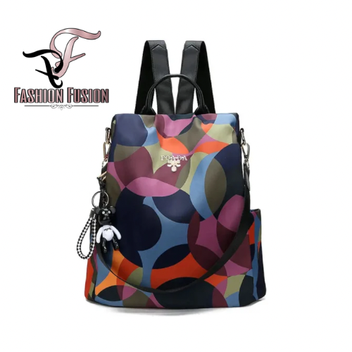 Fun Summer Backpack Black Colourful