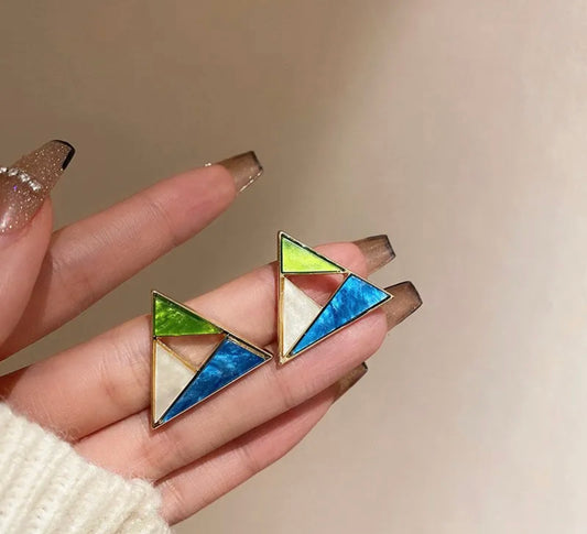 Tri- Triangle Earrings