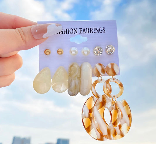 Caramel Swirl Earring Set