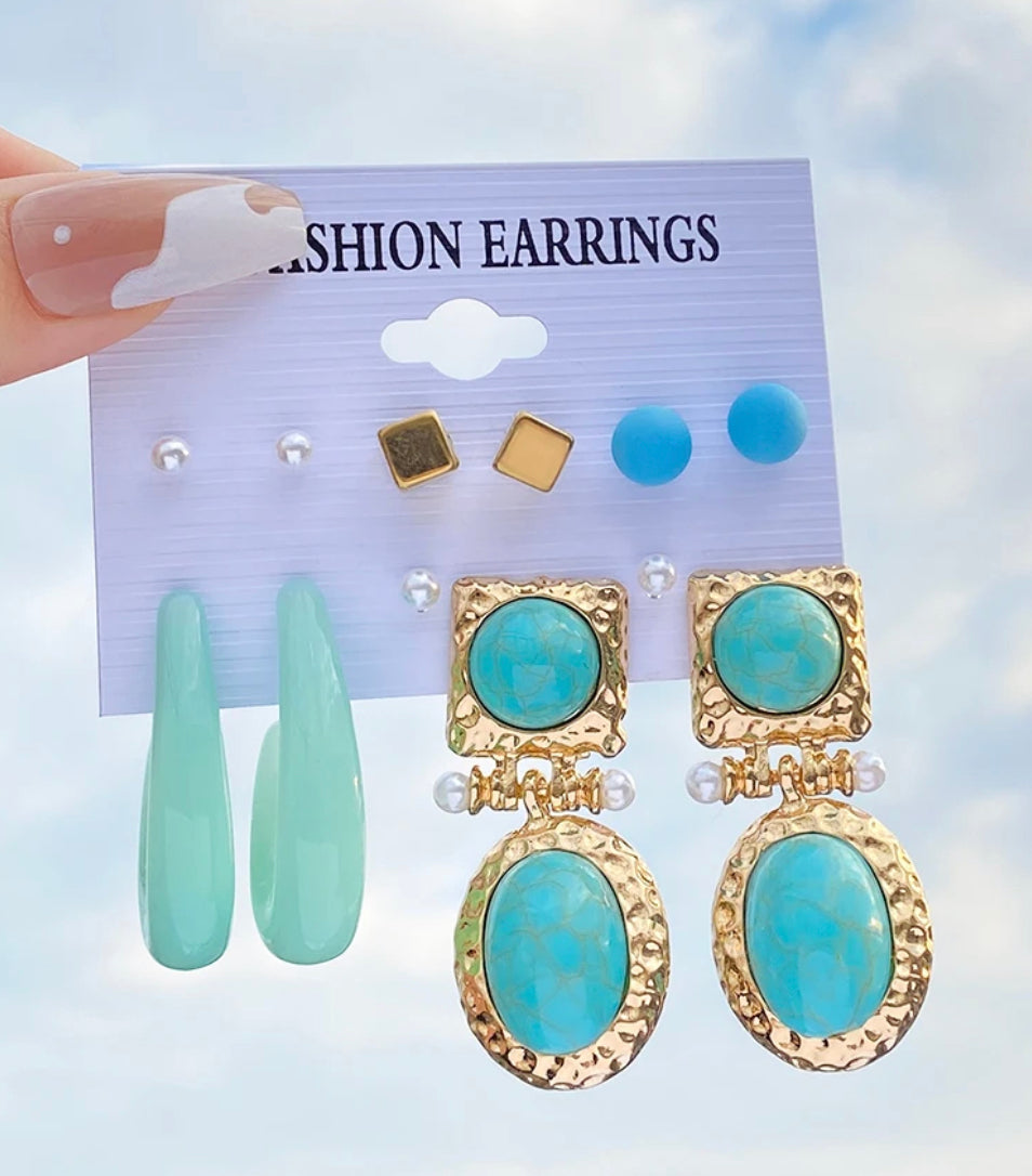 Caribbean Sea Earring Set