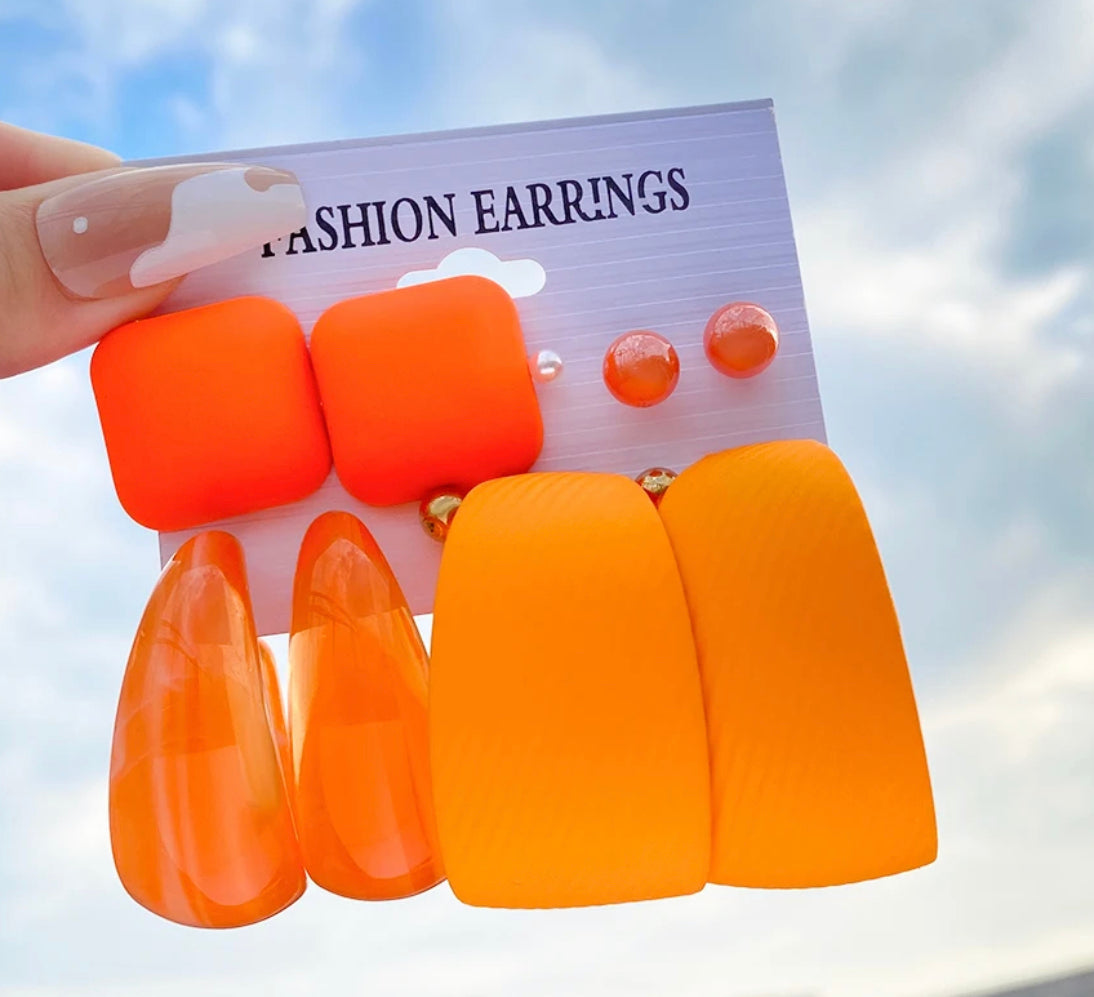 Orange You Lovin Me Earring Set