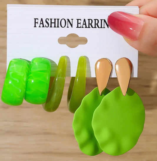 Lime Juice Earring Set